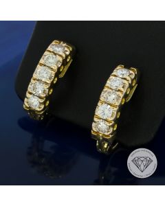 Brillant Ohrringe 585 / 14 Kt Gelb Gold 1,00 Carat