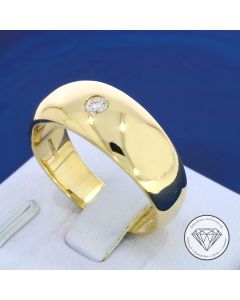 Massiver Solit&auml;r Brillant Ring Handarbeit 585 / 14 Kt Gelb Gold 