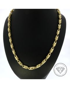 Glieder Kette 585 / 14 Kt Gelb Gold 54,5 cm