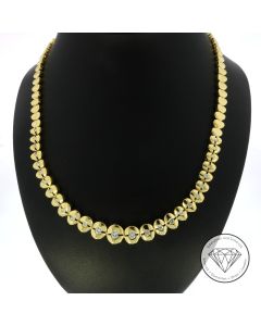 Brillant Collier 750 / 18 Kt Gelb Gold 2,00 Ct 42,0 cm