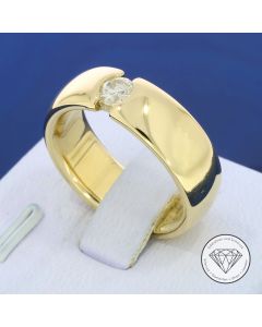 Massiver Solit&auml;r Brillant Ring 585 / 14 Kt Gelb Gold