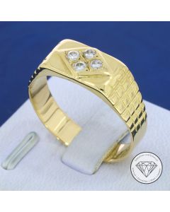 Herren Siegel Ring 585 / 14 Kt Gelb Gold Gr. 65