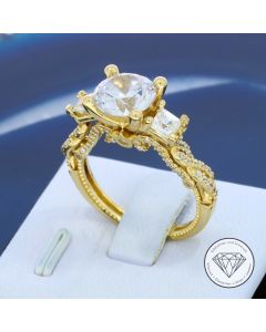 Princess Ring 585 / 14 Kt Gelb Gold Gr. 54