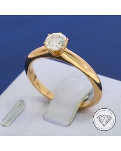 Brillant 0,50 Carat Solit&auml;r Ring 750 / 18 Kt Gold