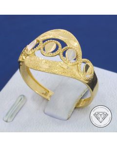 Ring 585 / 14 Kt Gelb- & Wei&szlig; Gold Gr. 60 