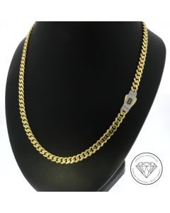 Original Monaco Chain Panzer Kette 585 / 14 Kt Gelb Gold 45,5 cm