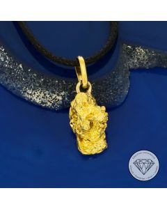 Gold Nugget Anh&auml;nger 750 / 18 Kt Gelb Gold
