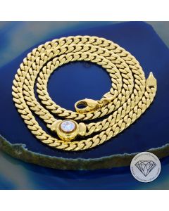 Quinn Solit&auml;r Brillant Collier Kette 585 / 14 Karat Gold 43 cm