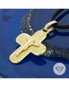 Kreuz Kruzifix Anhänger 585 / 14 Kt Gelb Gold