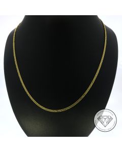 Panzer Kette schmal 750 / 18 Kt Gelb Gold 42 cm