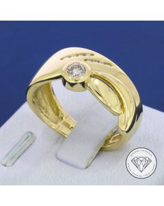 Brillant 0,23 Carat Ring 585 / 14 Karat Gelb Gold