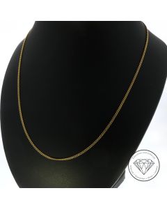 Flachpanzer Kette 585 / 14 Kt Gelb Gold 53,5 cm