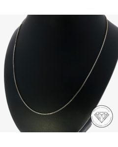 Venezianer Kette 585 / 14 Kt Wei&szlig; Gold 42 cm