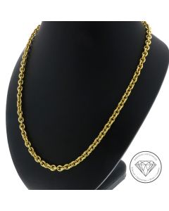 Anker Kette massiv 750 / 18 Kt Gelb Gold 52 cm