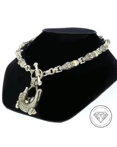 Original Kieselstein Cord Krokodil Damen Collier Kette 585 / 14 Kt Gelb Gold 925