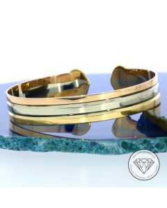 Original Cartier C de Cartier Double C Armspange 750 / 18 Kt Gelb Wei&szlig; Rose Gold