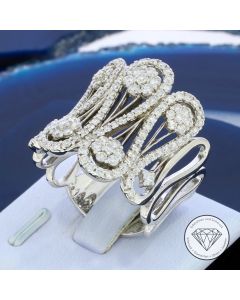 2,70 Carat Brillant Ring 750 / 18 Kt Wei&szlig; Gold
