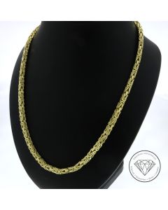 Massive Endlos K&ouml;nigs Kette 585 / 14 Kt Gelb Gold 91 cm