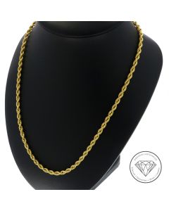 Kordel Kette 585 / 14 Kt Gelb Gold 57 cm