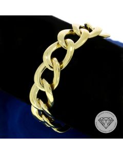 Rundpanzer Armband 333 / 8 Kt Gelb Wei&szlig; Gold 18,5 cm