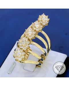 Damen Ring floral 585 / 14 Kt Gelb Gold Gr. 54,5