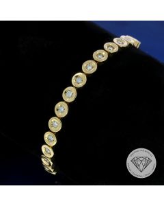 Brillant Tennis Armband 585 / 14 Kt Gold 2,00 Carat