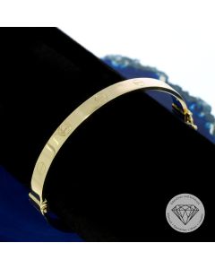 Schrauben Armreif 585 / 14 Kt Gelb Gold 17,5 cm