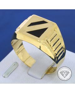 Herren Siegel Ring 585 / 14 Kt Gelb Gold Gr. 67,5