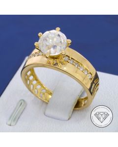 Princess Ring 750 / 18 Kt Gelb Gold Gr. 56