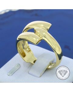 Designer Ring 585 / 14 Kt Gelb Gold 