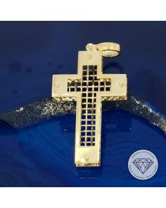 Kreuz Anhänger 585 / 14 Kt Gelb Gold