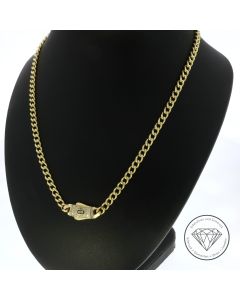 Original Monaco Chain Panzer Kette 585 / 14 Kt Gelb Gold 40,5 cm