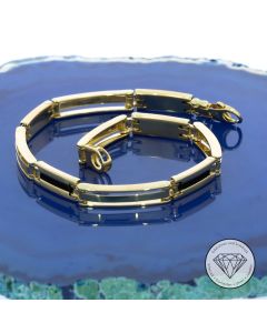 Glieder Armband 585 / 14 Kt Gelb Gold 19,5 cm