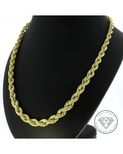 Kordel Collier Kette 585 / 14 Kt Gelb Gold 59 cm