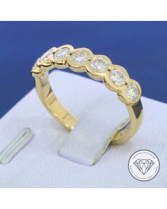 Brillant Ring 585 / 14 Kt 0,70 Carat Gelb Gold Gr. 51,5