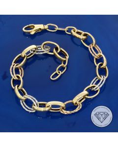 Anker Variant Armband 585 / 14 Kt tricolor Gold 16-17 cm