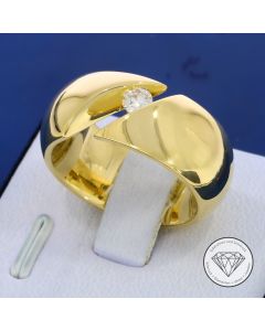 Massiver Designer Damen Brillant Ring 750 / 18 Kt Gelb Gold