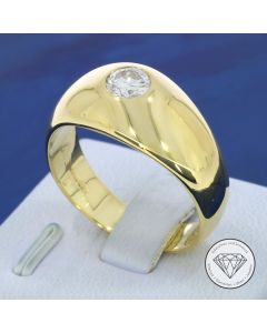 Funkelnder Solit&auml;r Brillant Ring 585 / 14 Kt Gold