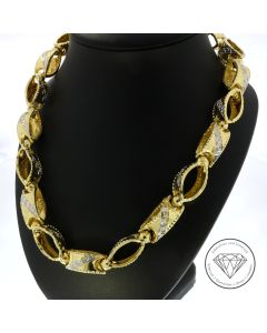 Greco Glieder Kette 585 / 14 Kt Gold 64 cm