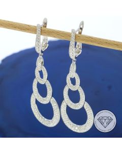 Brillant Ohrringe 750 / 18 Kt 2,669 Carat Wei&szlig; Gold