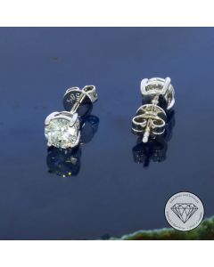 Solit&auml;r Brillant Ohrstecker 0,735 Carat 585 Gold