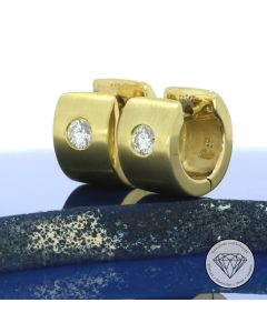 Original Quinn Brillant Solit&auml;r Creolen 0,32 Carat 750 Gold