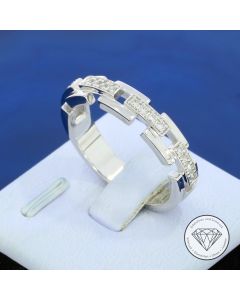 Brillant 0,30 Carat Ring 585 / 14 Karat Wei&szlig; Gold