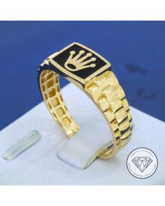 Kronen Siegel Ring 585 / 14 Kt Gelb Gold Gr. 62