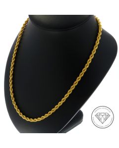 Kordel Kette 916 / 22 Kt Gelb Gold 56 cm