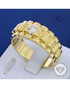Brillant 0,50 Carat Solitär Kronen Ring 585 / 14 Kt Gold