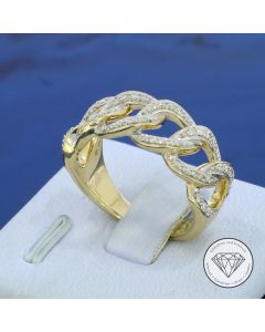 Brillant Ring 585 / 14 Kt 0,60 Carat Gelb Wei&szlig; Gold Gr. 53