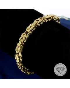 Pr&auml;chtiges K&ouml;nigs Ketten Armband 585 / 14 Kt Gelb Gold 23 cm