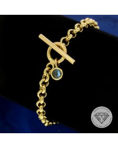 Spinell Erbs Armband 750 / 18 Kt Gelb Gold 17 cm