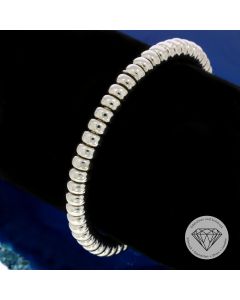 Flex Armband 750 / 18 Kt Wei&szlig; Gold 16,5 cm